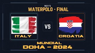 Waterpolo Final Mundial Masculino 2024 ITALY  CROATIA [upl. by Nnayllas]