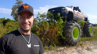 Running Over Trees in my Monster Truck [upl. by Jarl]