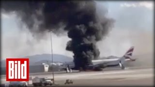 Flugzeug in Flammen  RiesenGlück direkt nach Start in Las Vegas  Boeing  USA [upl. by Aisila454]