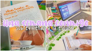 Sobreviviendo al la escuela 😭 una Semana conmigo  inicio de parciales ✨ STUDYVLOGi [upl. by Aleihs]