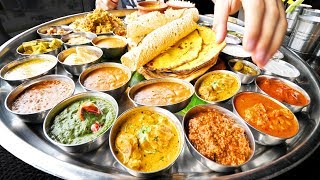 Enter CURRY HEAVEN  Mumbais BIGGEST Thali 38 Items  BEST Indian Street Food in Mumbai India [upl. by Stickney]