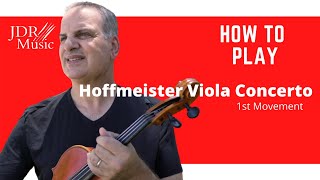 Hoffmeister Viola Concerto mvt 1 How to Play Tutorial on Viola  Ronald Houston  Viola Master Class [upl. by Notled]