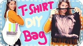 DIYJutebeutel aus TShirts  2 Arten  UpcyclingBag ohne Nähen [upl. by Faust]