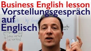 English lesson Vorstellungsgespräch und über sich selbst zu sprechen auf Englisch [upl. by Blaire558]