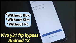 Vivo Y31  Y51 Frp Bypass  Vivo Y31 Frp Bypass Android 13 Talkback amp Voice Command Not Working Frp [upl. by Celestyn]