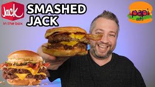 Jack in the Box NEW Double Smashed Jack Burger Review [upl. by Ledairam]