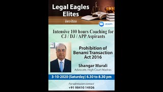 PROHIBITION OF BENAMI TRANSACTION ACT 2016 BY MR SHANGAR MURALI [upl. by Idrahs834]