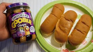 eat Peanut Butter and Grape Jelly in Hotdog Bun [upl. by Hirz]