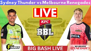 BBL Live Sydney Thunder vs Melbourne Renegades I THU VS REN Live I ST VS MLR Live I Big Bash Live [upl. by Natalina]