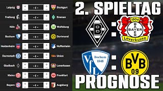 2Spieltag Bundesliga 2324 Prognose  Alle Spiele amp Tipps [upl. by Skipton]