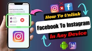 Disconnect Instagram From Facebook  Unlink Facebook To Instagram [upl. by Hamachi]