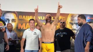 Paulie Malignaggi vs Artem Lobov WEIGH IN [upl. by Rider762]