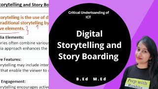 Digital storytelling and Story Boarding  Critical Understanding of ICT [upl. by Mcnamara]