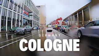 Cologne GERMANY On A Rainy Day  City Driving 4K HDR [upl. by Ahsikin75]