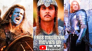 Top 10 FREE Medieval Movies on Youtube With Links [upl. by Aesoh]