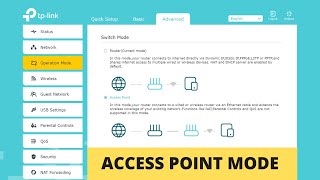 Setup TPLink Router as a Wireless Access Point 2 Methods [upl. by Mloclam425]