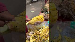 Pineapple Cutting Skills  Delhi Street Food  Indian Street Food [upl. by Jamel]