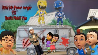 Apes Hantu Mobil Van Balik Kampung Menghadapi Upin Ipin Power Ranger [upl. by Penni]