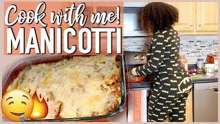 COOK WITH ME  HOW TO MAKE MANICOTTI [upl. by Steere]