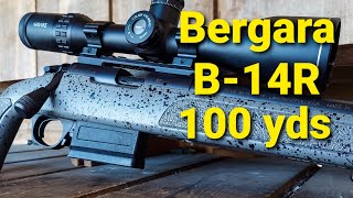 Bergara B14R  SUB MOA  100 yards with Cheap Ammo [upl. by Nnyrat]