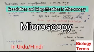 Resolution and Magnification in Microscopy  Microscopy  Fbise 11 biology [upl. by Berliner203]