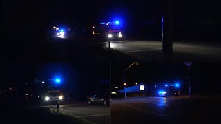 VU P klemmt BAB3  Vollalarm Einsatzfahrten FF Hamminkeln  ELW LZ Brünen  RTW FW Wesel [upl. by Hoyt722]