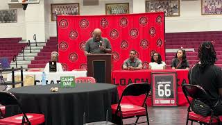 Former Loachapoka football coach Jerome Tate speaks at field dedication ceremony [upl. by Lavinie653]