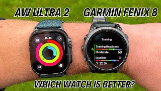 Garmin Fenix 8 vs Apple Watch Ultra 2 Black Features Battery Life Accuracy amp More [upl. by Leizahaj]