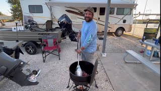 Cooking A HUGE Batch of PASTALAYA at The Fish Camp [upl. by Zasuwa]