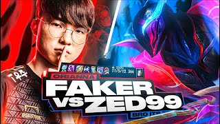 FAKER DOESNT REST BACK vs 1 ZED KOREA [upl. by Ainevul440]