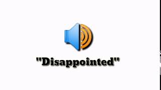 Disappointed Sound Effect [upl. by Pippa]