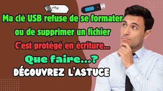 Comment enlever ou retirer la PROTECTION EN ECRITURE sur carte SD ou clé USB sur Windows1011 [upl. by Selohcin]