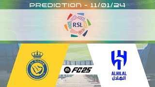 Al Nassr FC vs Al Hilal FC  Prediction  202425 Roshn Saudi League  EA FC 25 [upl. by Fraya]