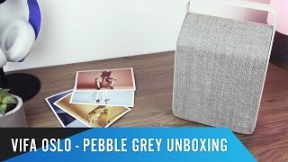 Vifa Oslo  Pebble Grey Bluetooth Speaker Unboxing and Overview [upl. by Aelanna]