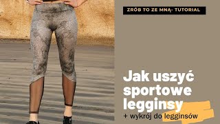 Szyjemy sportowe legginsy Tutorial szycie krok po kroku Sewing Tutorial  Pattern Download [upl. by Mcnutt94]