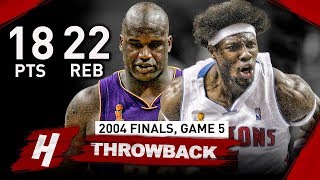 The Game Ben Wallace DESTOYED Shaquille ONeal Full Game 5 Highlights vs Lakers 2004 Finals  CRAZY [upl. by Eibreh]