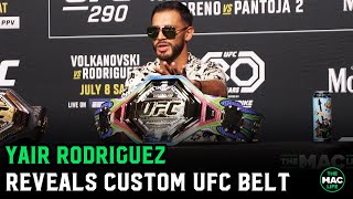 Yair Rodriguez reveals custom UFC Title Belt quotIts based on Cocoquot [upl. by Bullough]