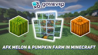 How to Build a Melon amp Pumpkin AFK Farm in Minecraft [upl. by Darnall]