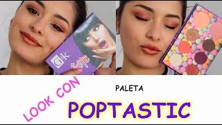 Look con PALETA POPTASTIC  OJOS DORADO CORAL I ElCanalDeGes [upl. by Laubin]