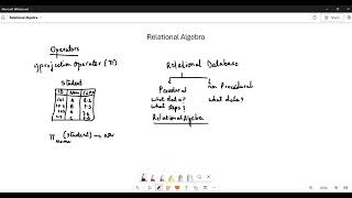 Relational Algebra Projection Selection Rename [upl. by Malinin]