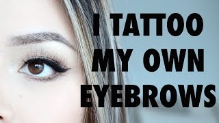 My Experience How I Micro Blade My Own Eyebrows TiffanyLeeanne [upl. by Kreis]