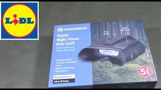 Lidl bresser night vision binoculars unboxing review and demonstration [upl. by Row160]