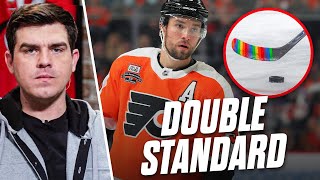 Flyers Player BASHED For Refusing To Wear PRIDE Jersey [upl. by Akirehs459]