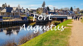 Walking around Fort Augustus Loch Ness lake on a sunny day 4K [upl. by Gnauq]