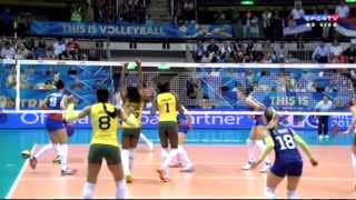 BRASIL X SÉRVIA  Mundial de Vôlei Feminino 2014 [upl. by Lough]