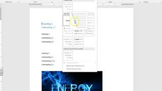 Headings and Subheadings in Word [upl. by Dev]