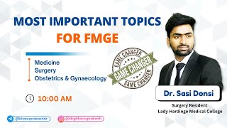 Most Important Topics asked in FMGE  Medicine Surgery OBGYN Day4 GameChangerSeries [upl. by Netsreik487]