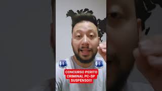 URGENTE LIMINAR SUSPENDE CONCURSO DE PERITO CRIMINAL PCSP 2023 [upl. by Heater]