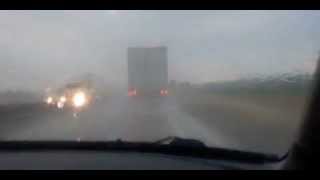 Driving in a Severe Thunderstorm 3 of 3 with heavy rain and lots of lighting [upl. by Ardnahcal]