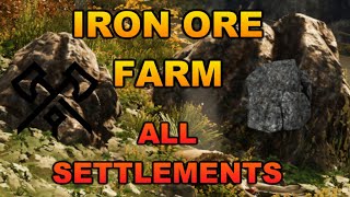 IRON ORE FARM ALL SETTLEMENTS New World [upl. by Knipe]